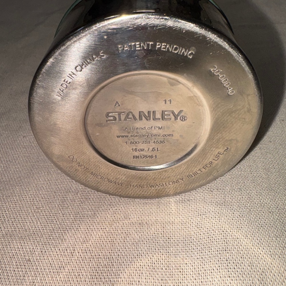 Stanley Classic Vacuum Insulated Thermos 16oz Hammertone Green Stainless Steel - Picture 3 of 8